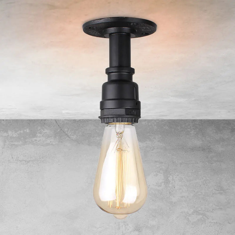 Plafonniers à tuyaux rétro Vintage E27 Loft plafonnier monté en Surface luminaires lampes à tuyaux en fer industriel