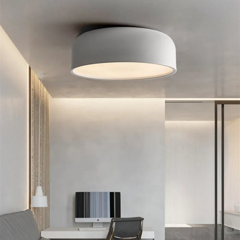 plafonnier led rond design smithfield en aluminium style scandinave hôtel