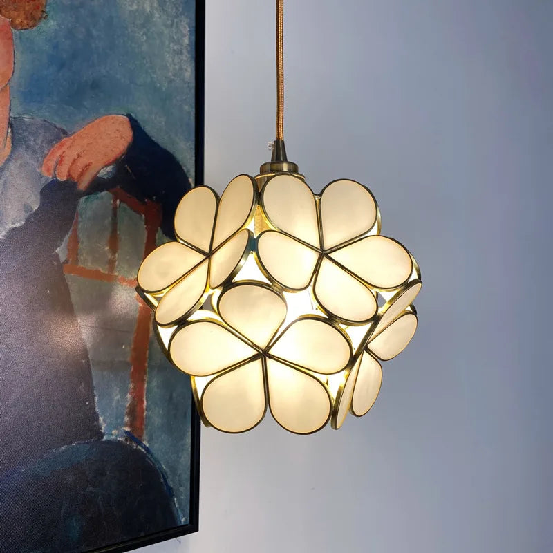 lampe en verre nordique ins chaude avec cuivre