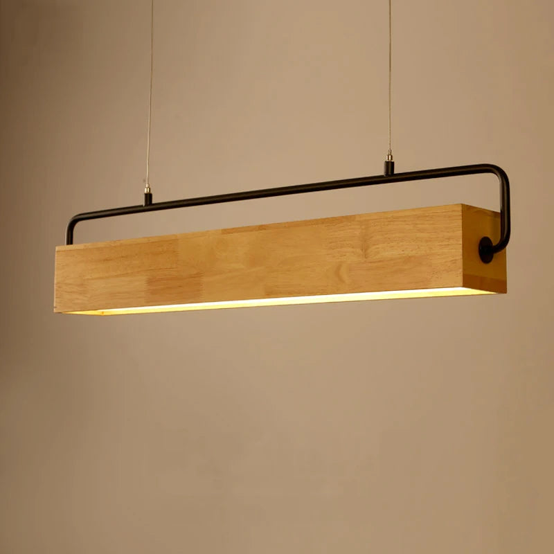 lampes suspendues nordiques en bois led modernes