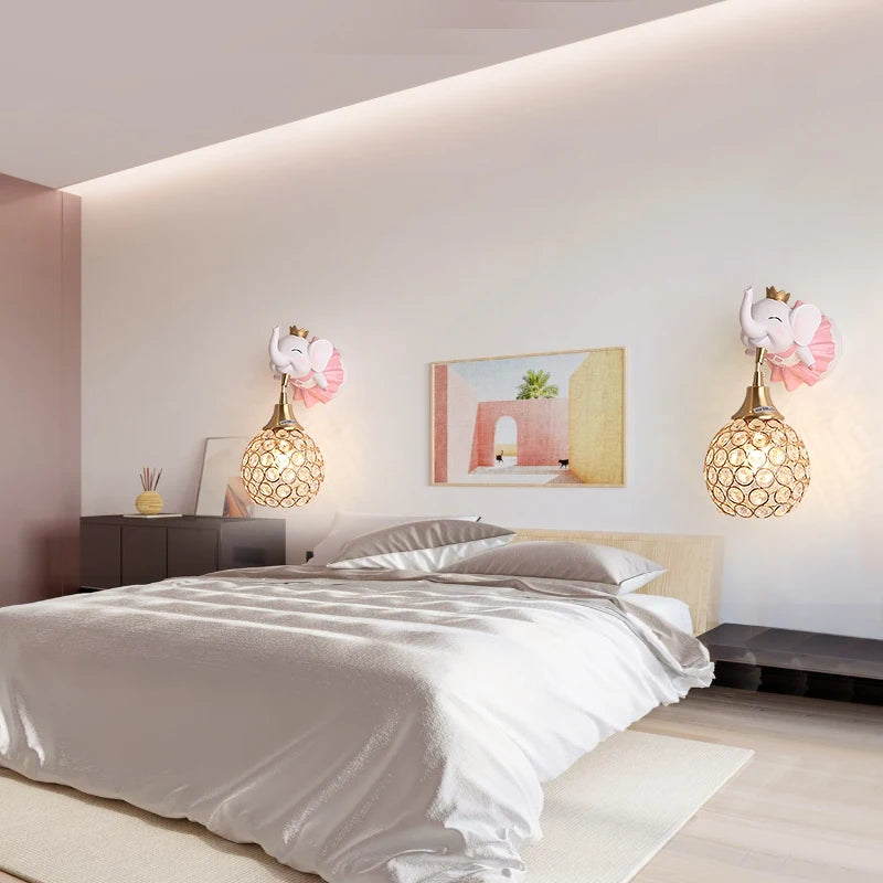 applique murale design animal éléphant et cerf pour enfants