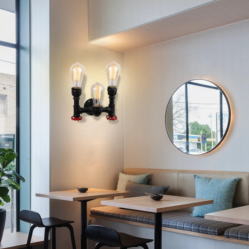 applique murale industrielle rétro vintage en fer pour bar restaurant