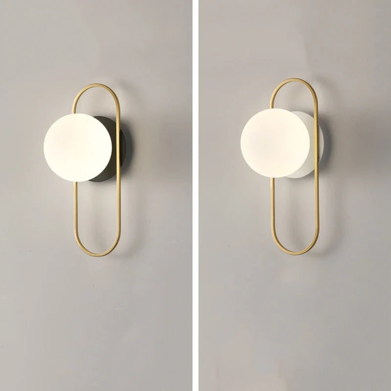 Applique murale LED boule de verre nordique pour salon intérieur chambre à coucher luminaire mural LED avec applique murale ampoule 7w G9 pour la maison