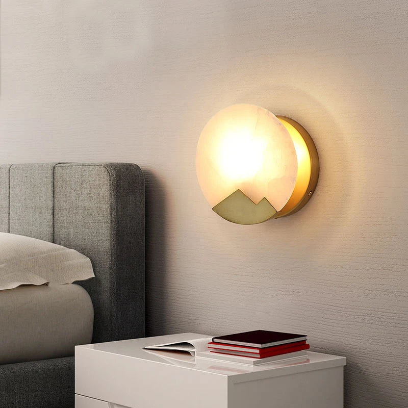 applique murale à led en marbre design minimaliste pour intérieur élégant