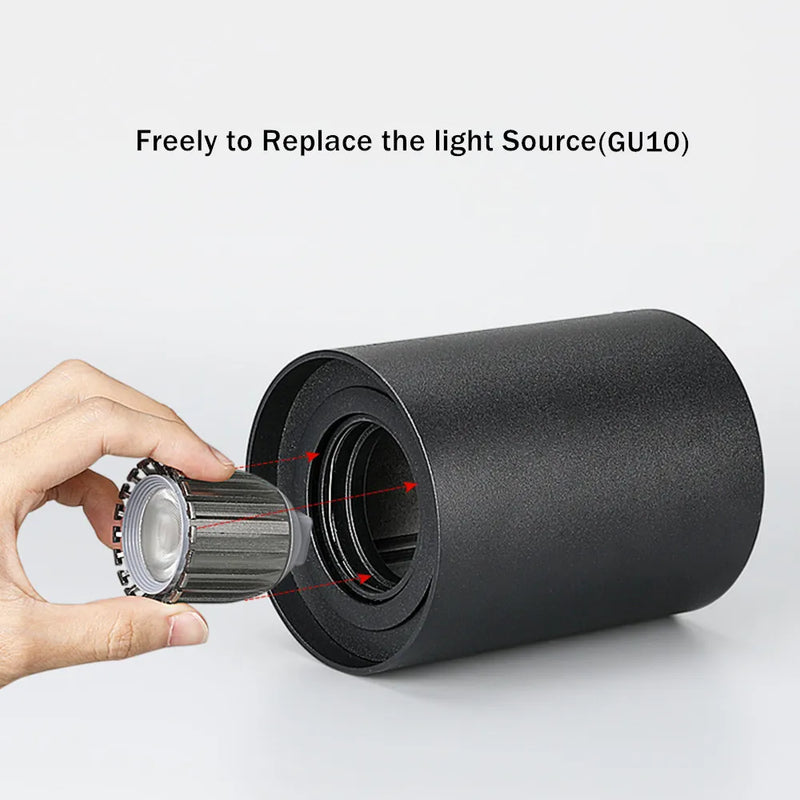 spot led gu10 réglable monté en surface pour plafond