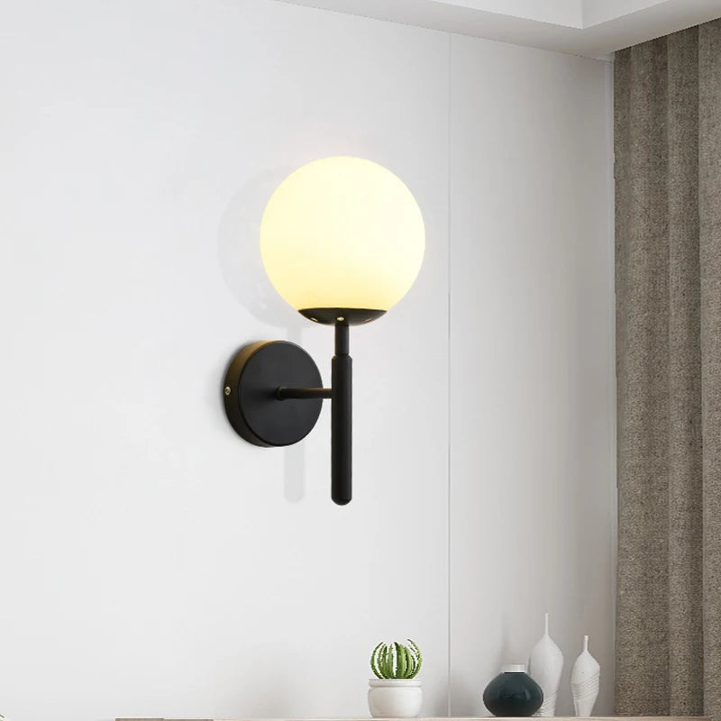 applique murale nordique simple en verre motif d'eau forgé luxueuse