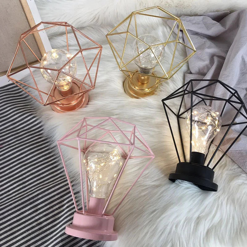 Lampe fer rétro led creux fil cuivre