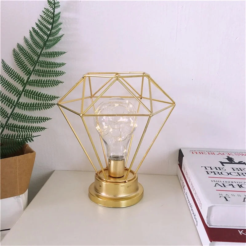 Lampe fer rétro led creux fil cuivre
