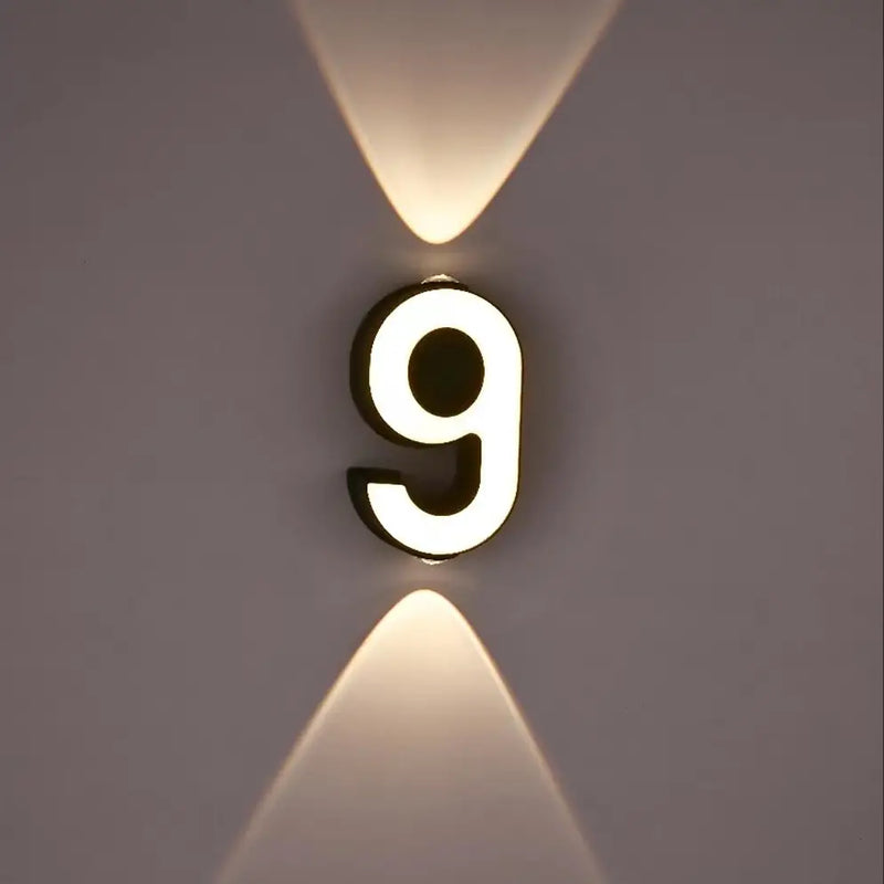 applique murale LED numéro de chiffre intérieur et extérieur IP65 étanche moderne minimalisme Style aluminium porche lumières de jardin