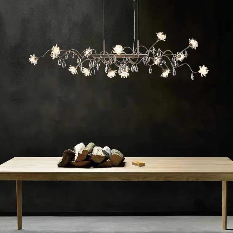 lustre led postmoderne en cristal nordique luxe g4 intérieur