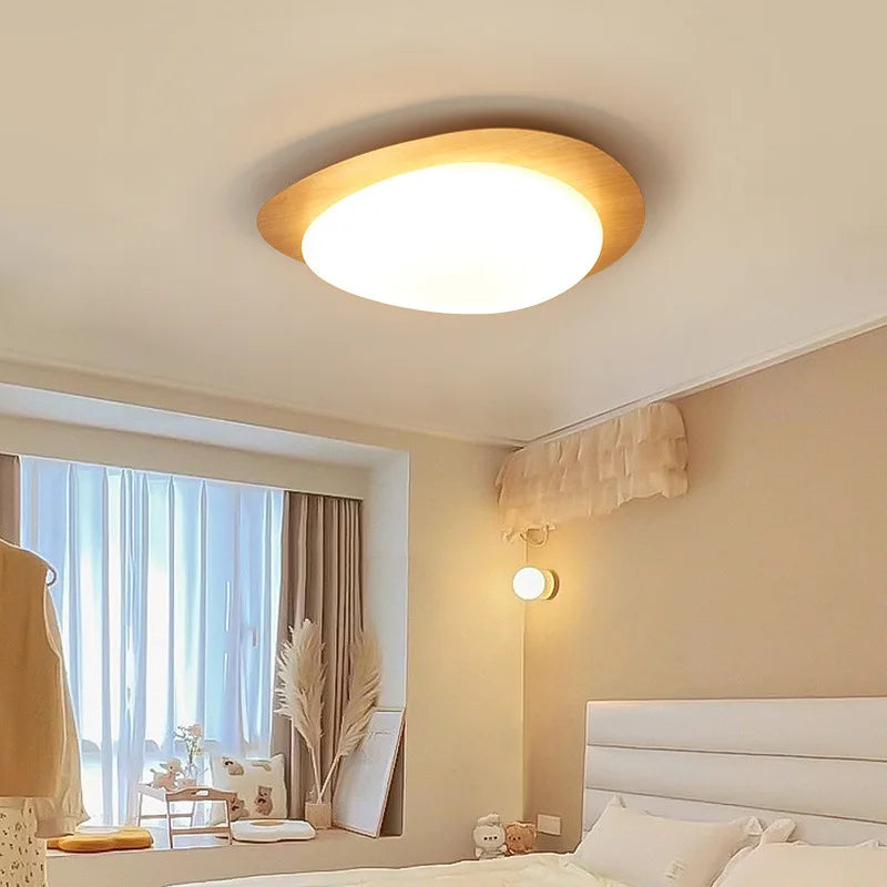Moderne rétro bois couleur plafonnier chambre Restaurant cuisine étude pavé décoration lumière balcon Led éclairage intérieur