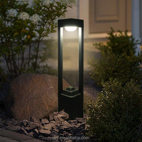 lampes solaires modernes carrées en aluminium pour extérieur étanche