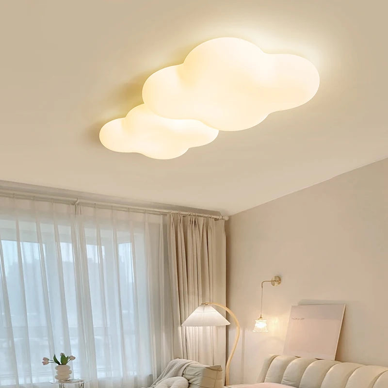 plafonnier créatif en forme de nuage avec lumière led