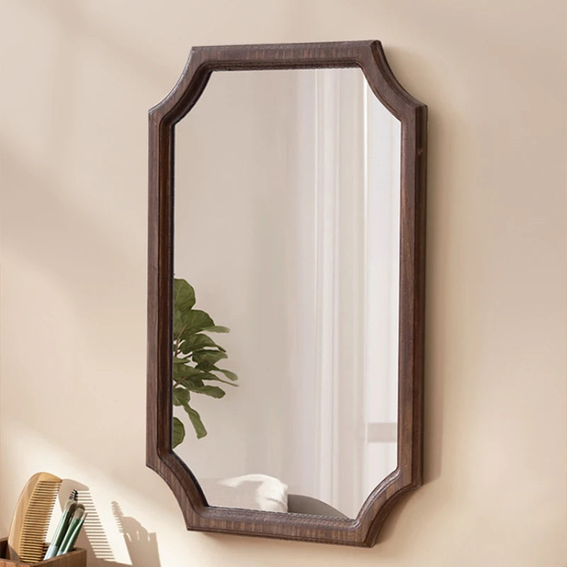 miroir vintage en bois massif miroir maquillage étanche mural antirouille