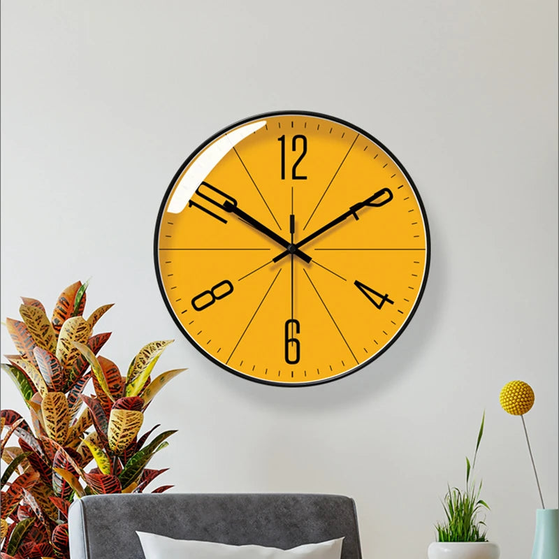 horloge murale silencieuse moderne pour décoration intérieure facile à lire