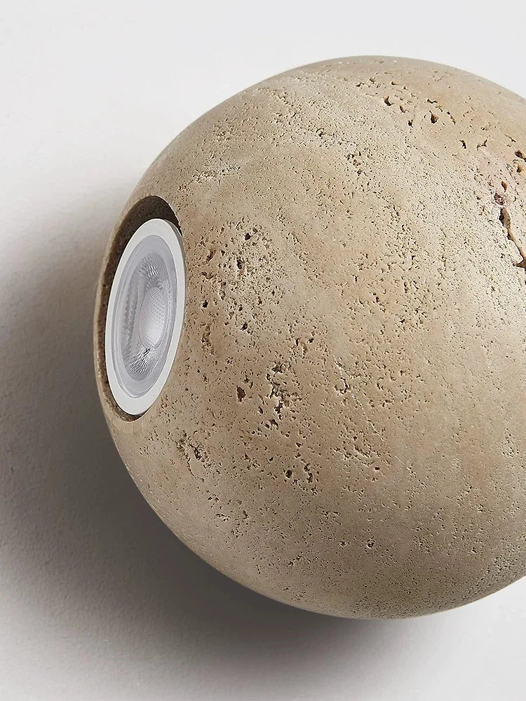 Applique murale LED lampe pierre ronde chambre chevet lumière haut et bas Foco variable GU10 ampoule maison chambre décoration éclairage 110V 220V