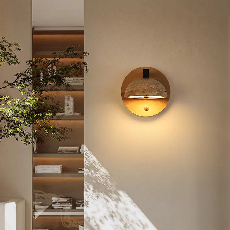 applique murale led en pierre naturelle style vintage nordique moderne