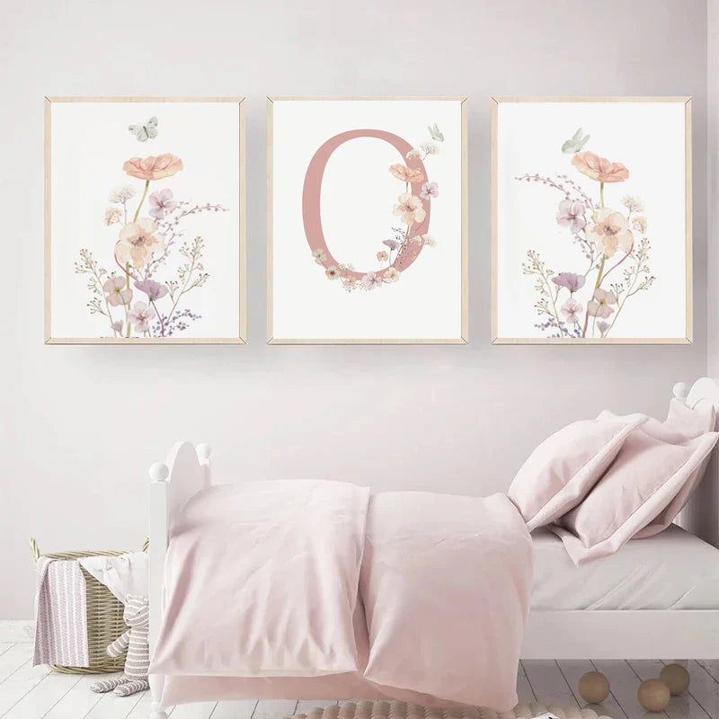 affiche photo fleurs sauvages décoration murale pour enfant