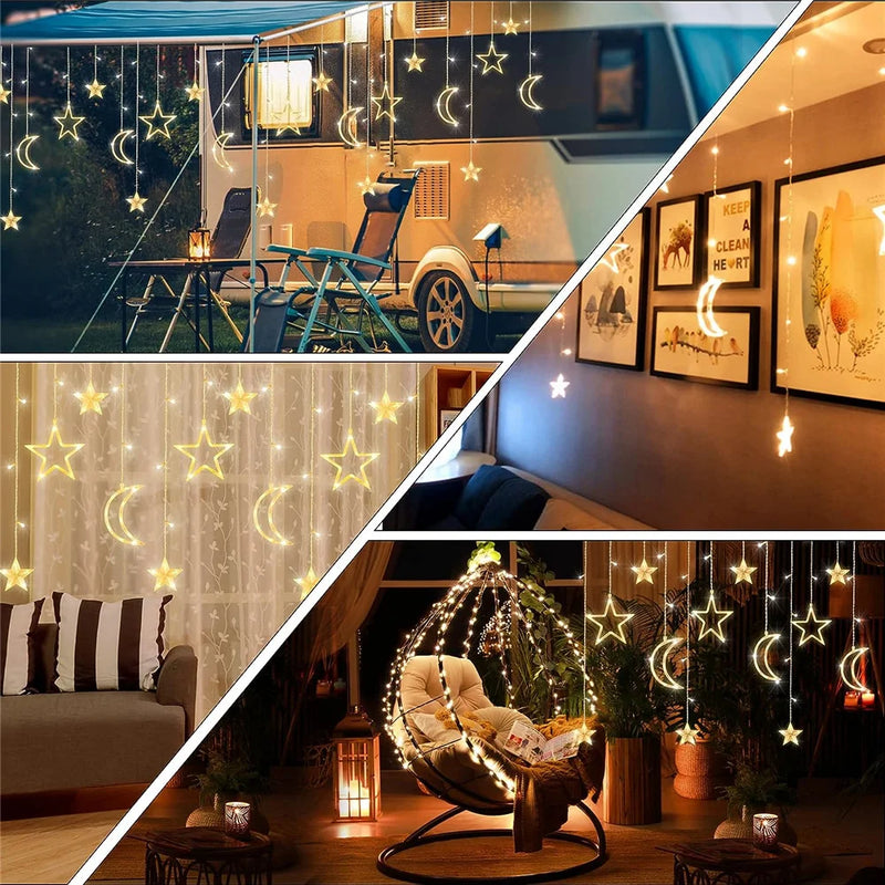 guirlande lumineuse rideau 138 led décorative pour Noël et fêtes