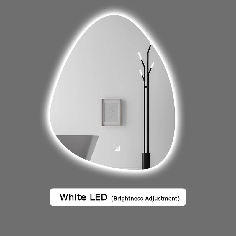 miroir intelligent multifonction avec haut-parleur bluetooth et led réglable