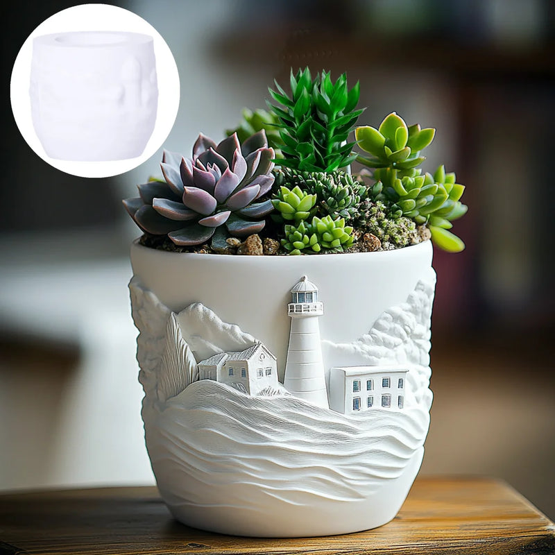 moule en silicone pour pot de fleurs et rangement décoratif