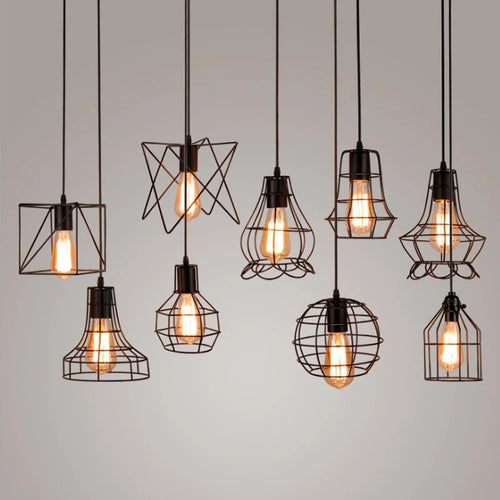 suspension industrielle vintage en fer pour restaurant bar loft