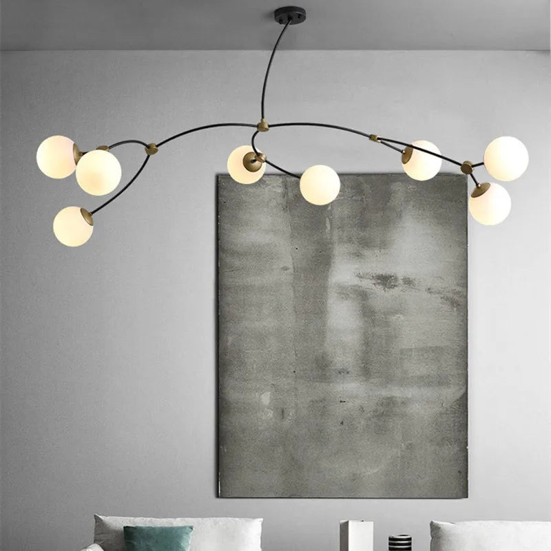lustre nordique art minimaliste moderne design moléculaire élégant