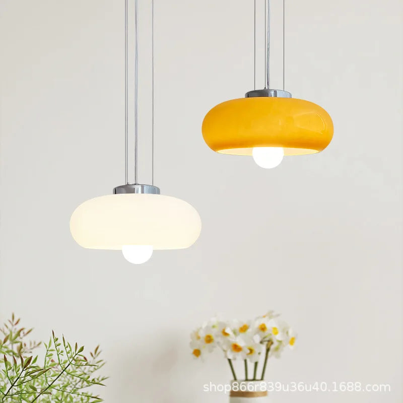 lustre nordique rétro bauhaus en métal et verre