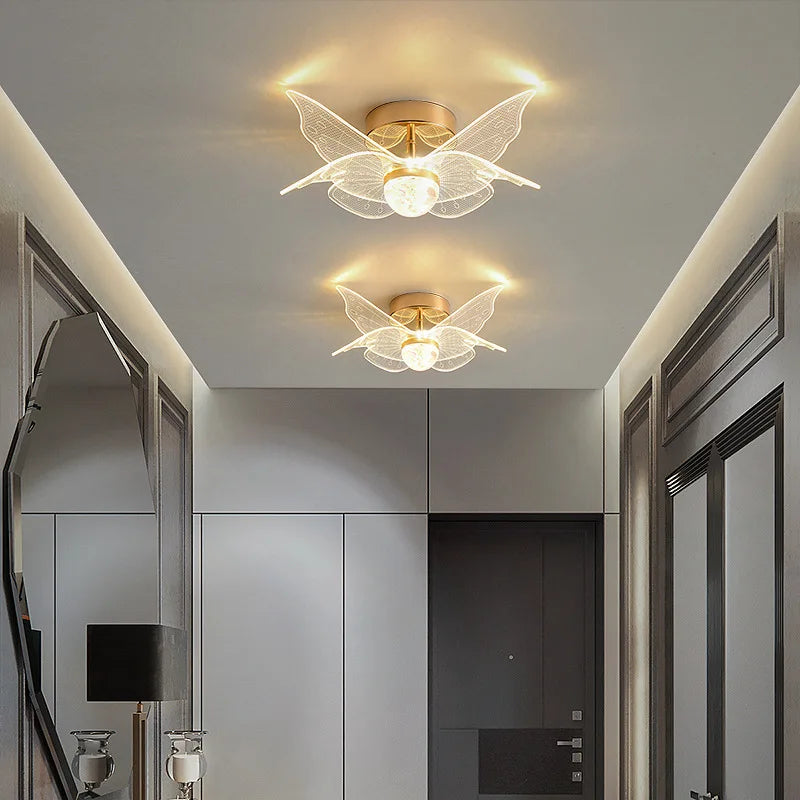 plafonnier led doré style nordique acrylique décoratif éclairage