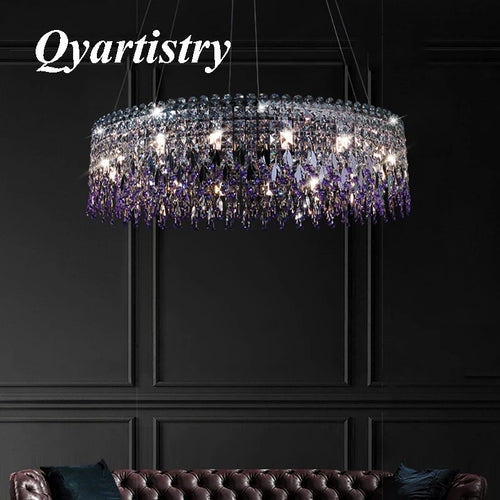 lustre de luxe en cristal lampe à main éclairage de bar luminaire suspendu