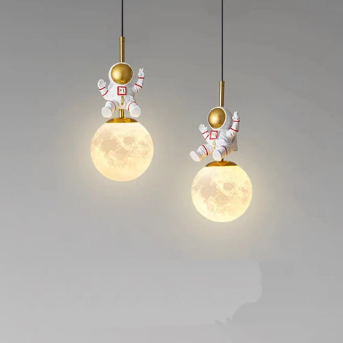 lustre nordique led astronaute pour chambre d'enfants