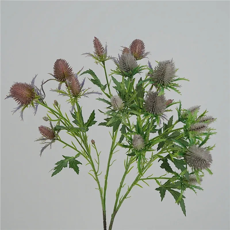 fleurs artificielles décoratives houx de mer rose violette