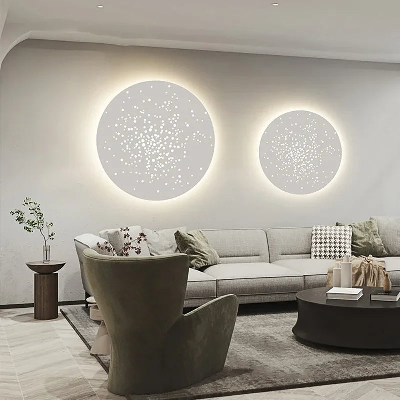 applique led murale moderne décorative pour fond d'art