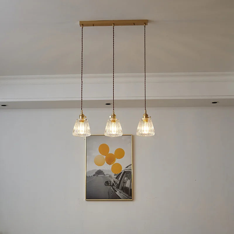 lustre en verre rétro style japonais petite suspension