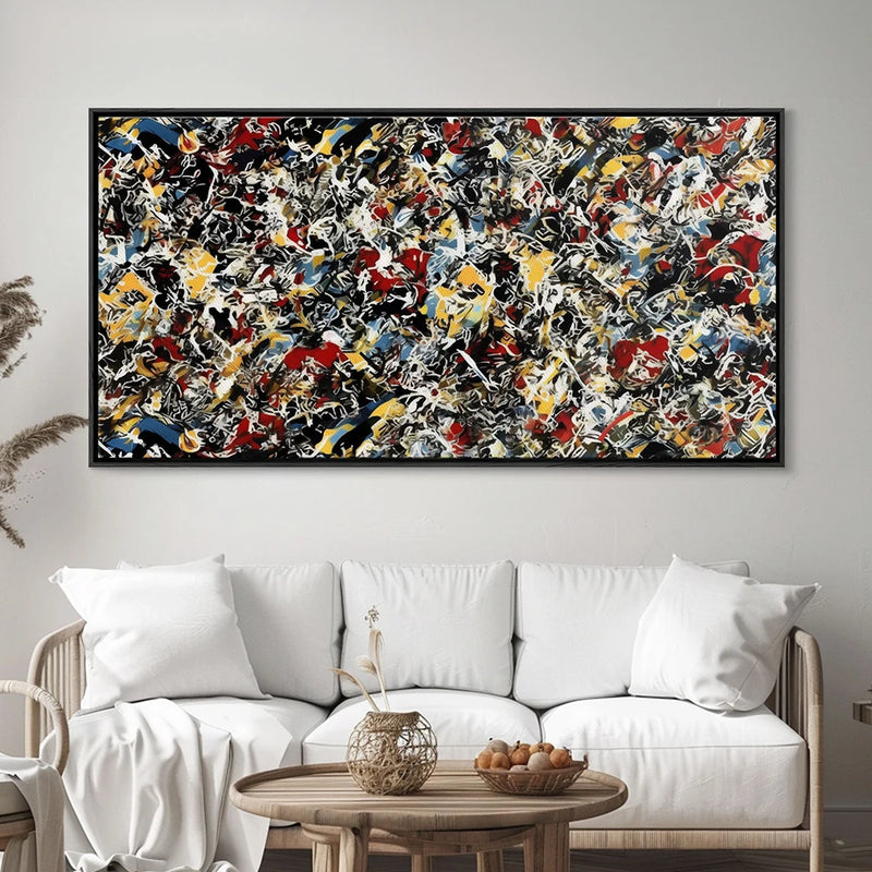 peinture abstraite moderne style jackson pollock pour décoration intérieure
