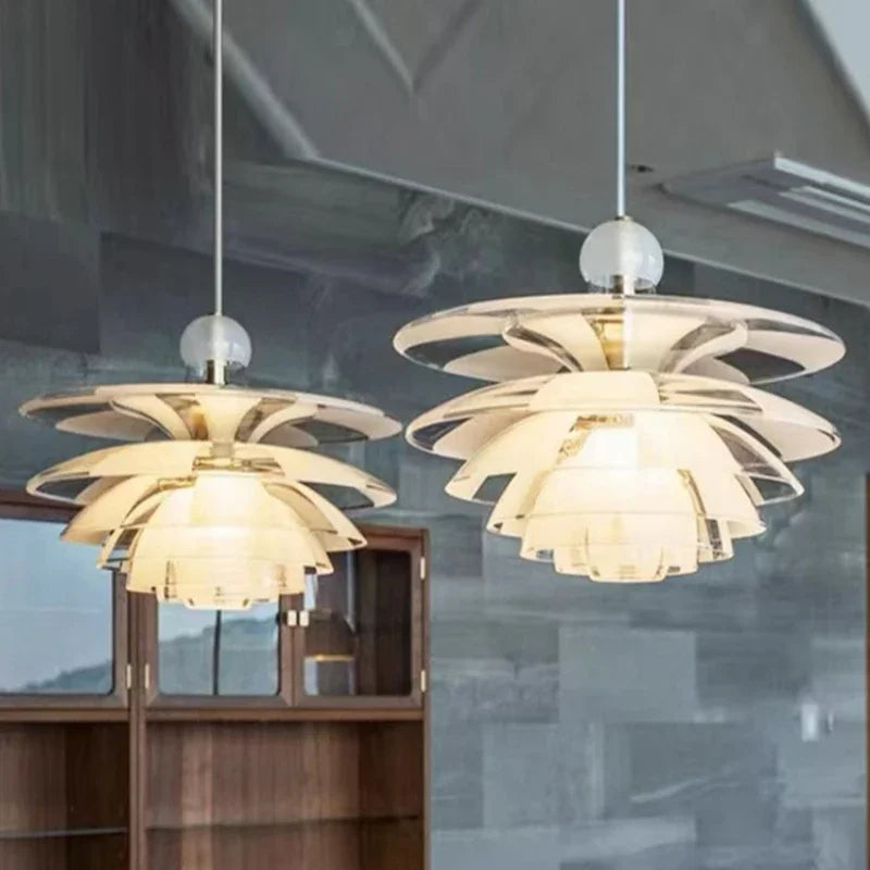 suspension créative en verre design pomme de pin décoratif