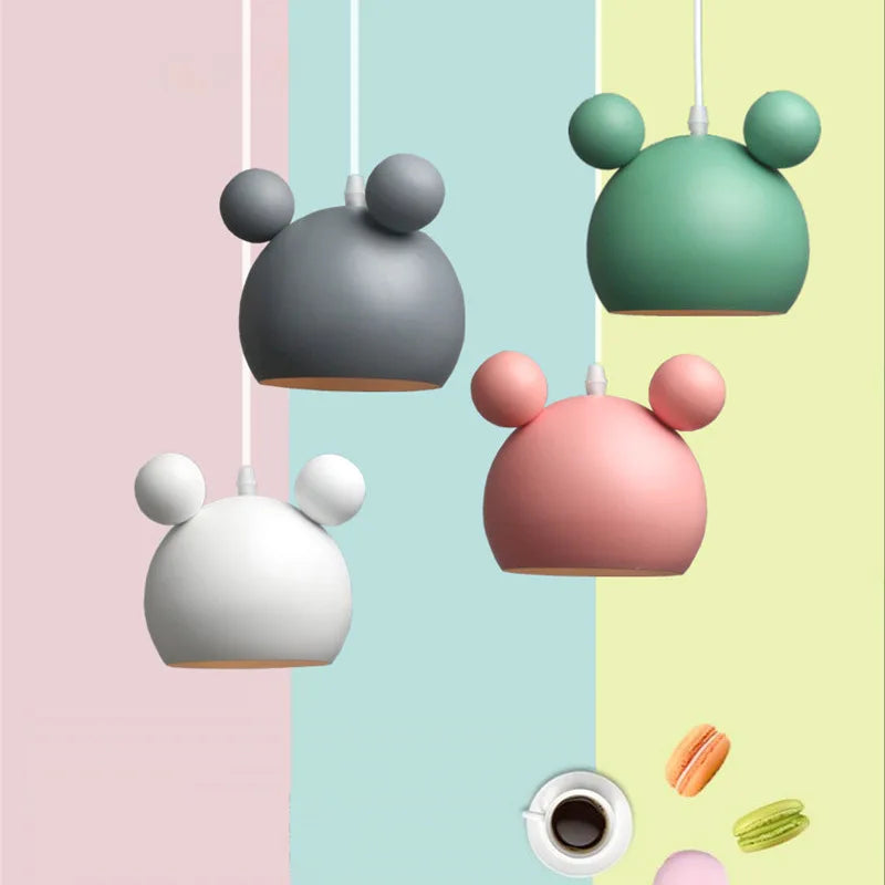 suspension en métal Design créatif à LED dessin animé