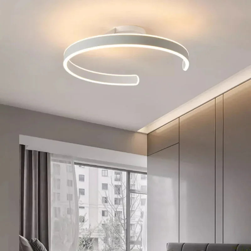 plafonnier moderne avec anneau led intégré