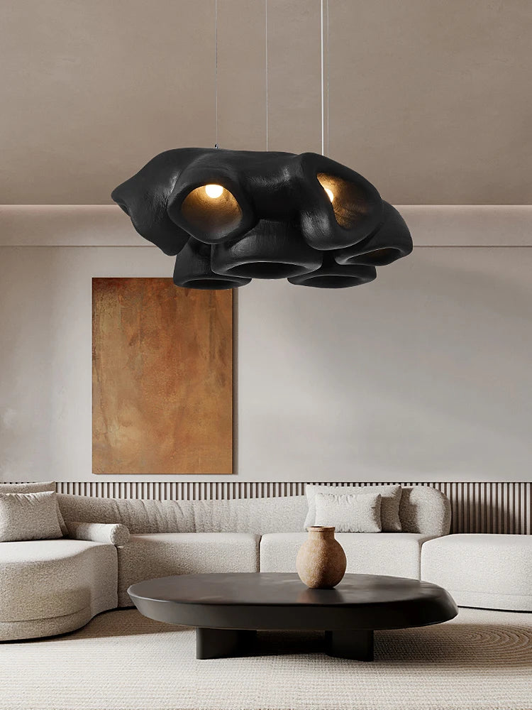 lustre wabi sabi nordique minimaliste led pour bar restaurant