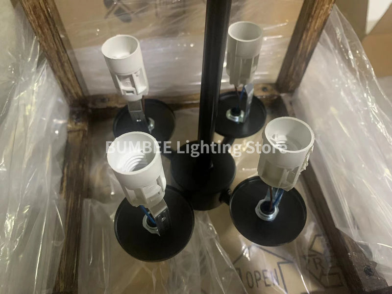 lustre américain rétro forme cage à oiseaux éclairage industriel moderne