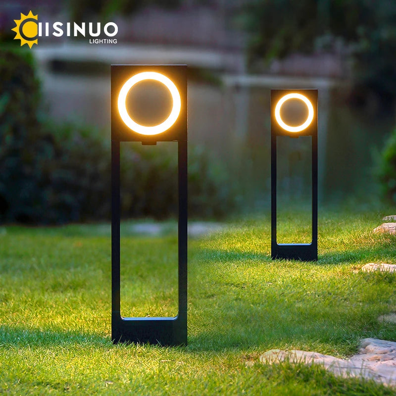 Paysage extérieur moderne LED chemin lumière 12W IP65 pilier en aluminium lumières résistant à l'eau pour jardin allée Patio allée Decora