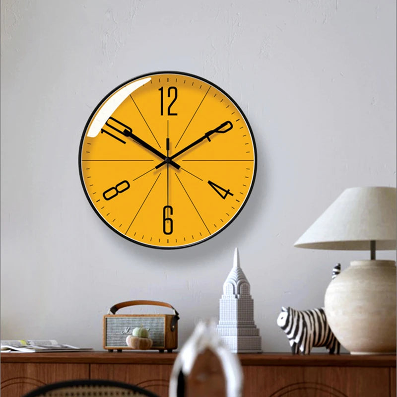 horloge murale silencieuse moderne pour décoration intérieure facile à lire