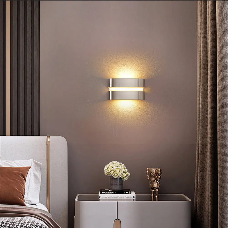 applique murale led en acier inoxydable moderne étanche pour extérieur