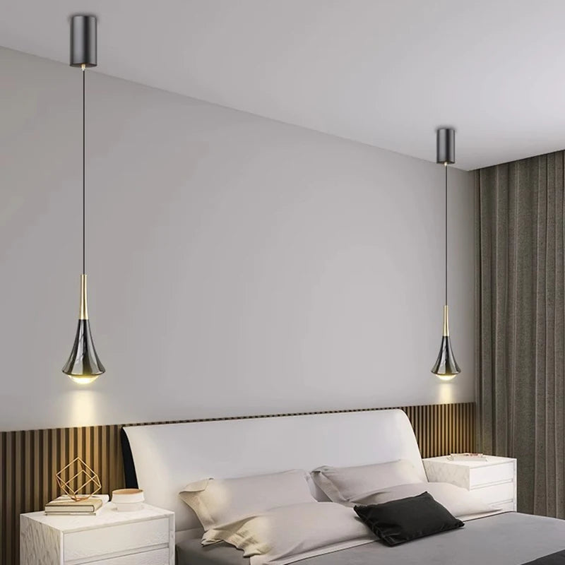 Suspension double lumière luxe plafond