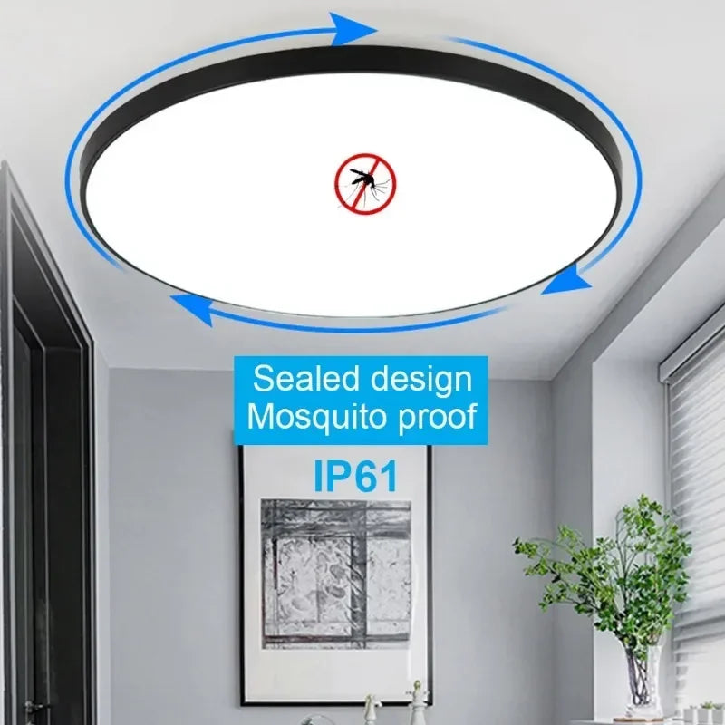 Plafonnier LED à détection de radar super mince 27CM plafonnier à induction radar à micro-ondes