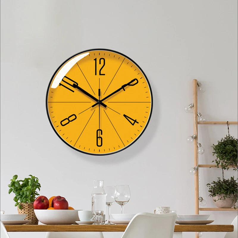 horloge murale silencieuse moderne pour décoration intérieure facile à lire