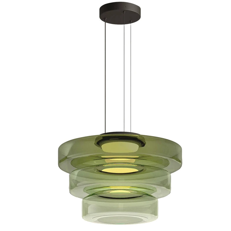 Suspension lustre design moderne en verre pour éclairage d'îlot
