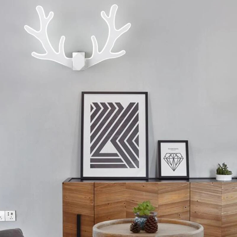 Applique murale tête de Cerf LED dessin animé