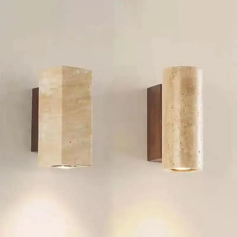 applique murale en marbre wabi sabi à led pour décoration intérieure