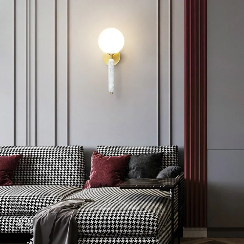 Applique murale LED en marbre pour chambre d'enfant